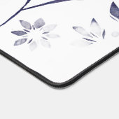 Blue Floral Personalized Monogram Name Bureaumat (Hoek)