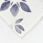 Blue Floral Personalized Monogram Name Fleece Deken (Hoek)