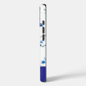 Blue Floral Personalized Name Phone Case-Mate iPhone Case (Achterkant / Links)