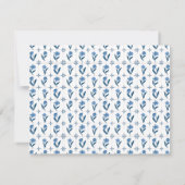 Blue Floral Personalized Note Cards Notitiekaartje (Achterkant)