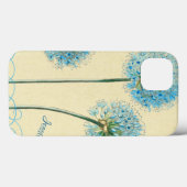  Blue Floral-persoonlijke iPad-draagtas Case-Mate iPhone Case (Achterkant (horizontaal))