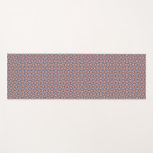 Blue Floral  Pink and Brown Yogamat (Voorkant (horizontaal))