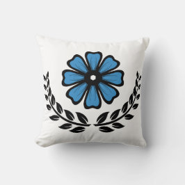 Blue Floral - Polyester Sierkussen 16 x 16 inch