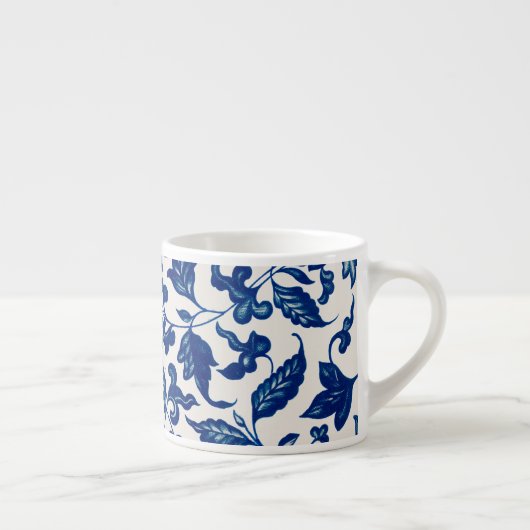 Blue Floral Porcelain-geïnspireerde Espresso Mok (Rechts)