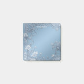 Blue Floral Post merkt het op Post-it® Notes (Voorkant)