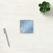 Blue Floral Post merkt het op Post-it® Notes (Kantoor)