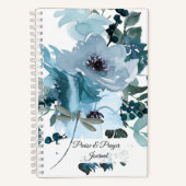 Blue floral Praise & prayer journal Notitieboek (Voorkant)