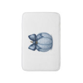 Blue Floral Pumpkin Badmat (Voorkant Verticaal)