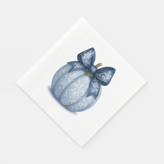 Blue Floral Pumpkin Servet (Hoek)