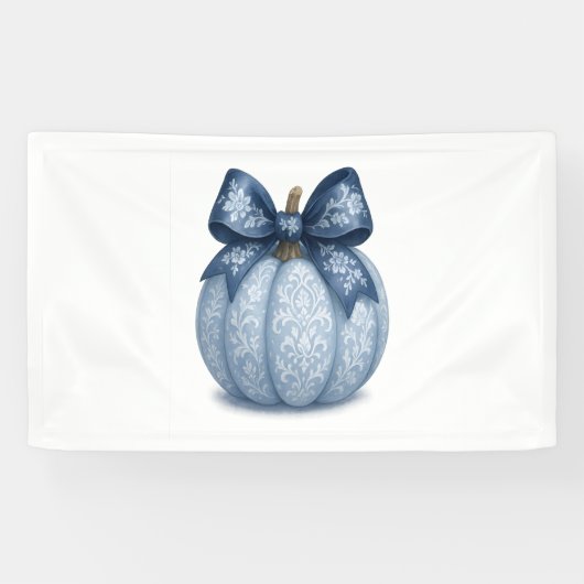 Blue Floral Pumpkin Spandoek (Horizontaal)