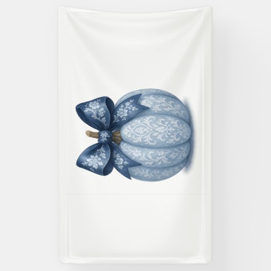 Blue Floral Pumpkin Spandoek (Verticaal)