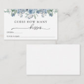 Blue Floral raad eens hoeveel Kisses Enclosure Car Informatiekaartje (Voorkant / Achterkant)