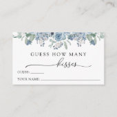 Blue Floral raad eens hoeveel Kisses Enclosure Car Informatiekaartje (Voorkant)