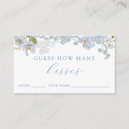 Blue Floral Raad eens hoeveel kussen spel Kaart