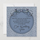 Blue Floral - Renewing Wedding Vows - Uitnodiging (Voorkant)