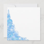 Blue Floral Retirement Dinner Party Kaart (Achterkant)