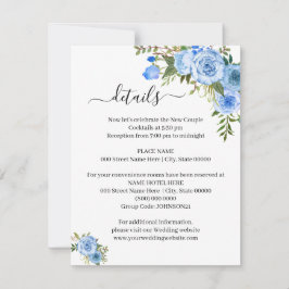 Blue Floral Romantic Boho Chic - kaart voor detail