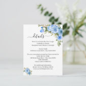 Blue Floral Romantic Boho Chic - kaart voor detail (Staand voorkant)
