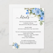 Blue Floral Romantic Boho Chic - kaart voor detail (Voorkant / Achterkant)