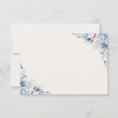 Blue Floral RSVP-kaart RSVP Kaartje (Achterkant)