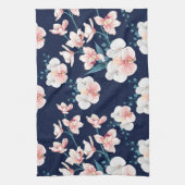 Blue floral rug theedoek (Verticaal)