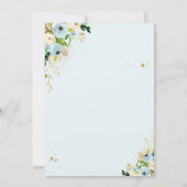 Blue Floral Safari Animals rijden per Baby shower Kaart (Achterkant)