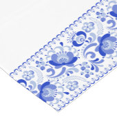 Blue Floral Scandinavian Folk Table Runner Korte Tafelloper (Hoek)