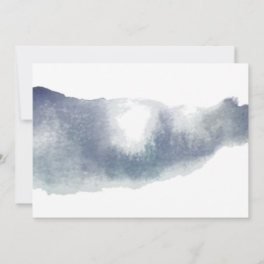 blue floral script baby shower nodigt (Achterkant)