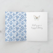 Blue Floral Sicilian Blue Skies View Kaart (Binnen)