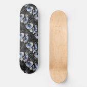Blue Floral Skull Series Design 1 Persoonlijk Skateboard (Voorkant)