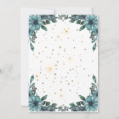 Blue Floral Sleepy Unicorn Virtual Baby shower Kaart (Achterkant)