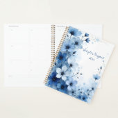 Blue Floral Spiral-bound Abstract Summer Botanical Planner (Display)