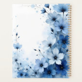 Blue Floral Spiral-bound Abstract Summer Botanical Planner (Achterkant)