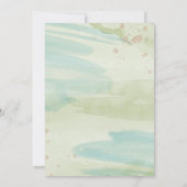 Blue Floral Spring Garden Wedding Invitation Kaart (Achterkant)