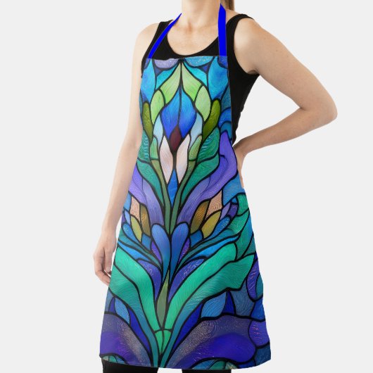 Blue floral stained glass schort (Insitu)