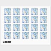 Blue Floral Sticker Fantasy Painting (Vel)