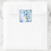 Blue Floral Sticker Fantasy Painting (Tas)