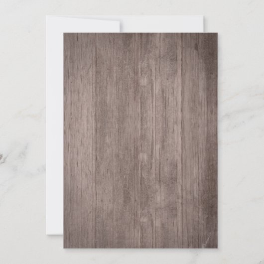 Blue Floral String Lights Rustieke Engagement Part Kaart (Achterkant)