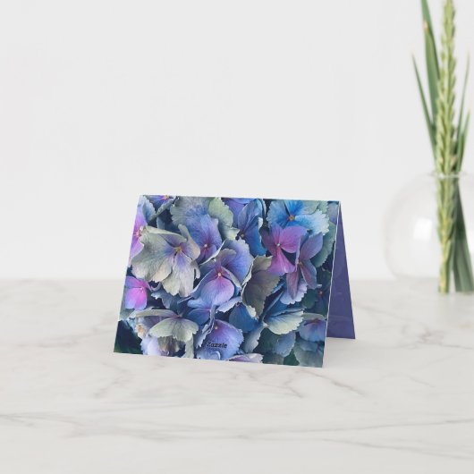 Blue Floral Sympathy Scripture Kaart (Achterkant)