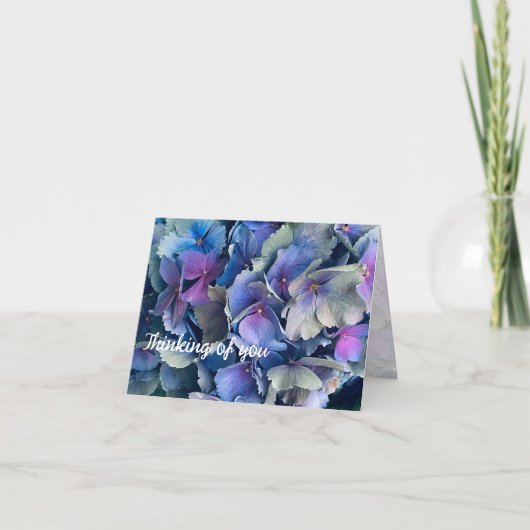 Blue Floral Sympathy Scripture Kaart (Voorkant)
