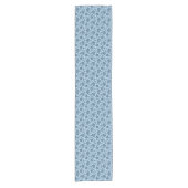 Blue Floral Table Runner Korte Tafelloper (Voorkant)