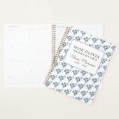 Blue Floral Teacher Planner: Gepersonaliseerd gesc Planner (Display)