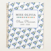 Blue Floral Teacher Planner: Gepersonaliseerd gesc Planner (Voorkant)