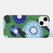 Blue Floral Telefoonhoesje iPhone Hoesje (Achterkant horizontaal)