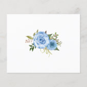 Blue Floral Time Capsule Advice voor Baby Flyer (Achterkant)