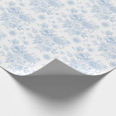 Blue Floral Toile Cadeaupapier (Hoek)