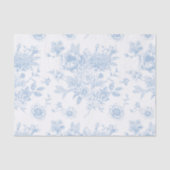 Blue Floral Toile Tissuepapier (Voorkant)