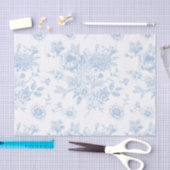 Blue Floral Toile Tissuepapier (Craft)