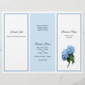 Blue Floral Tri-voudig Business Brochure Foto broc (Voorkant)