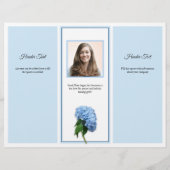 Blue Floral Tri-voudig Business Brochure Foto broc (Achterkant)